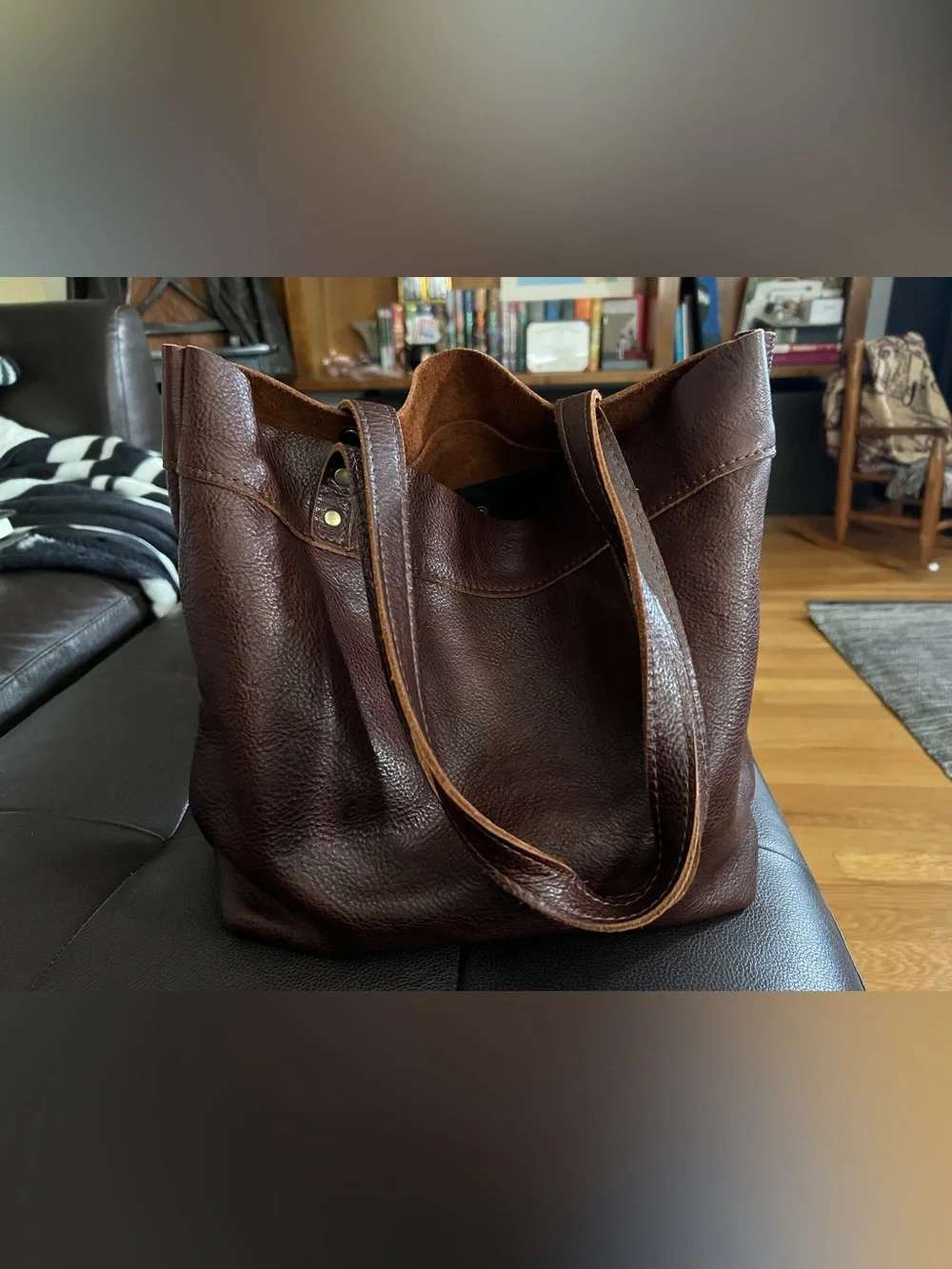Portland Leather Montana Tote in Cold Brew - Picture 1 of 10